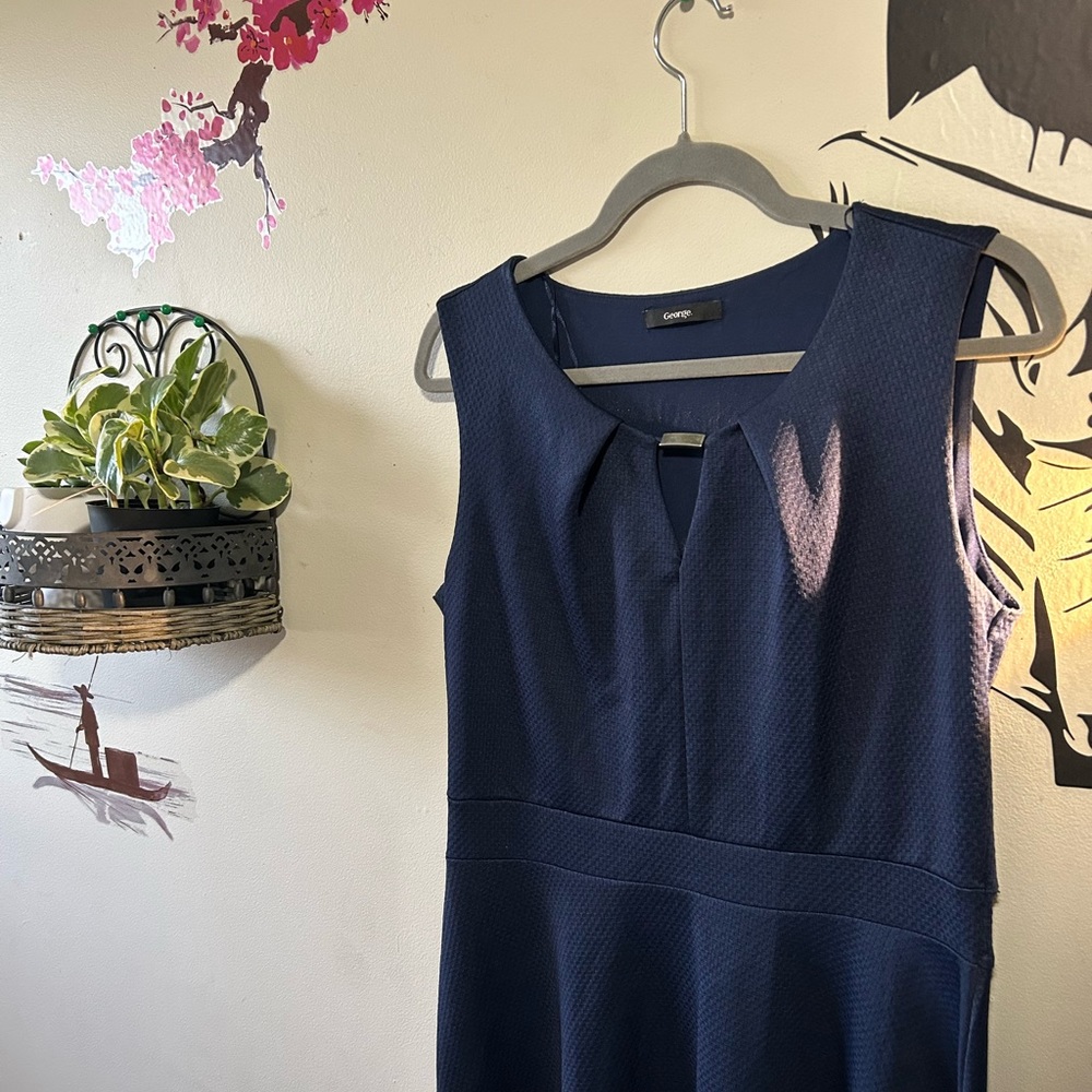 Deep Blue Midi Dress